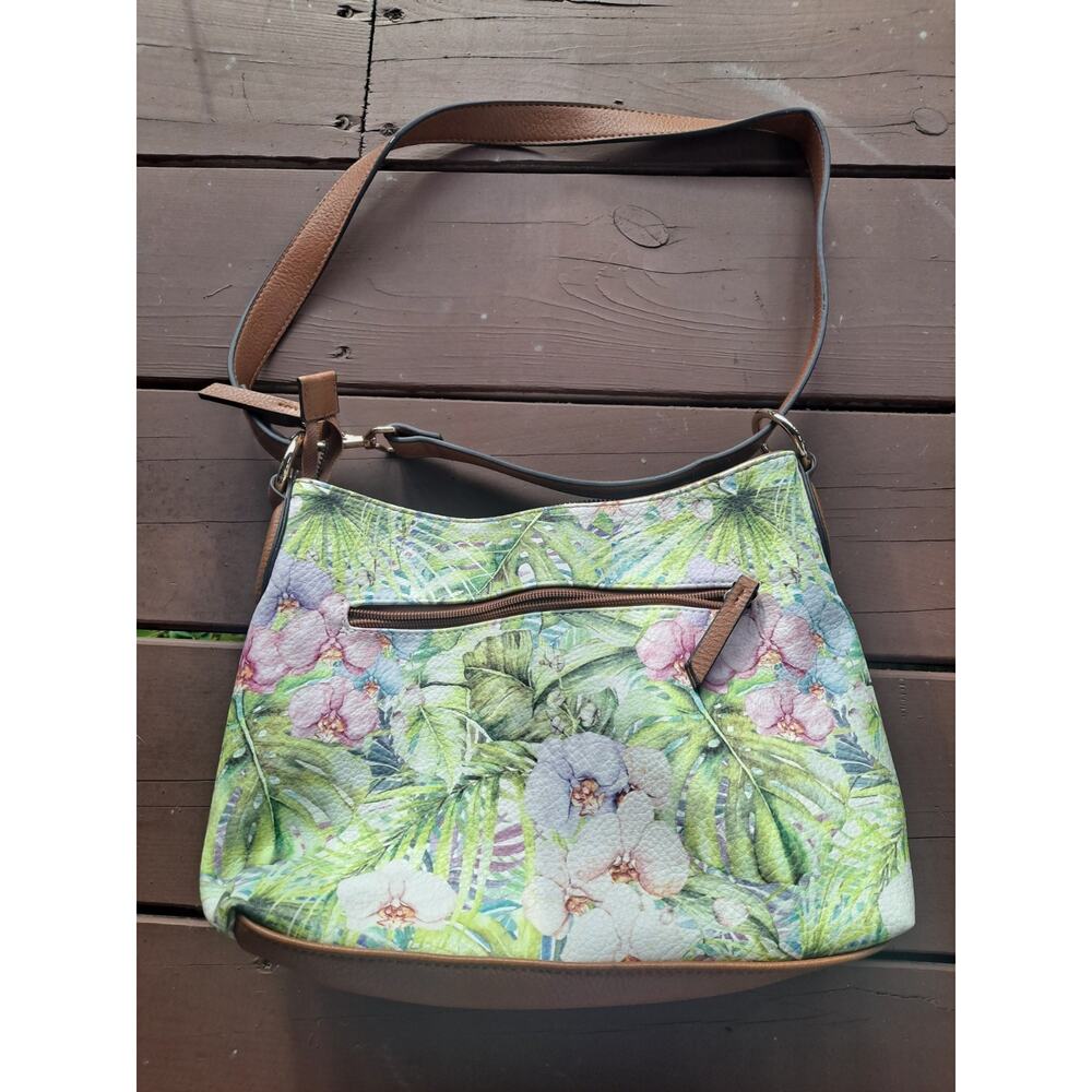 Rosetti Eva Coho Floral Palm Vegan Leather Hobo Handbag